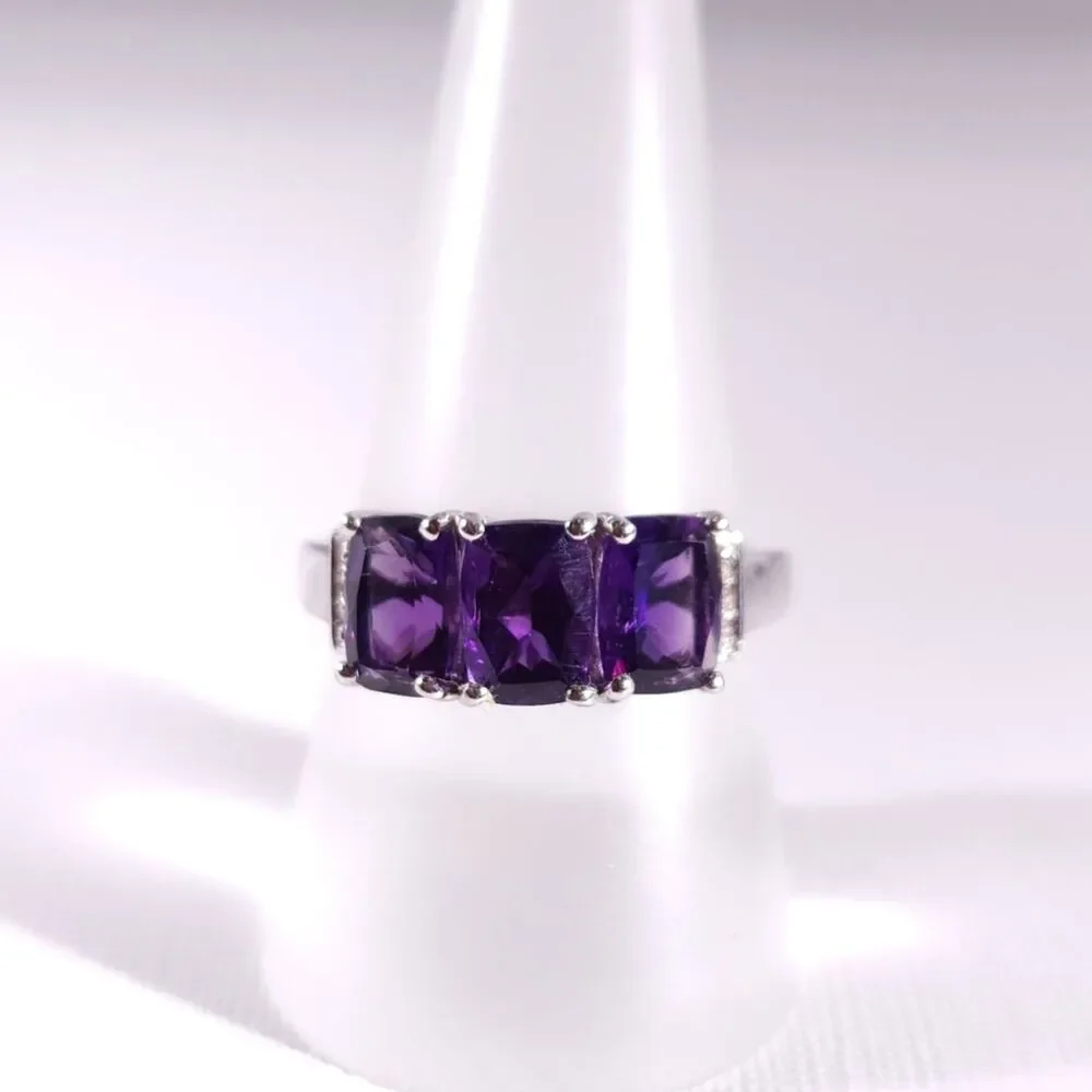 Purple Lusaka Amethyst Ring Size 8